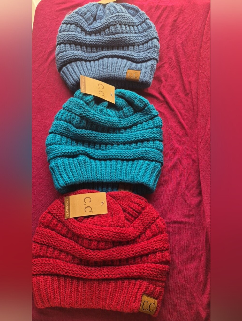 NWT C.C Exclusives Cable Knit Beanie Bundle - Set of 5 Winter Hats